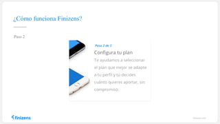t
finizens.com
¿Cómo funciona Finizens?
Paso 2
 