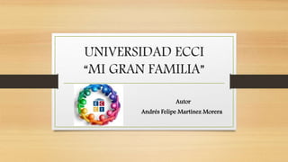 UNIVERSIDAD ECCI
“MI GRAN FAMILIA”
Autor
Andrés Felipe Martínez Morera
 