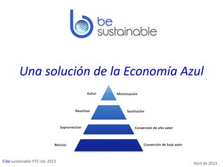 Una solución de la Economía Azul
©be sustainable PTE Ltd. 2013 Abril de 2013
 