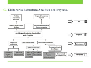 G. Elaborar la Estructura Analítica del Proyecto.

 