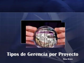 Tipos de Gerencia por Proyecto
                       Rosa Bravo
 