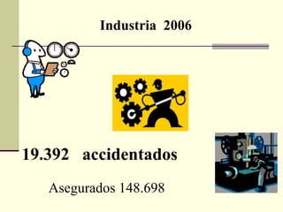 Industria 2006
19.392 accidentados
Asegurados 148.698
 