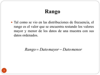 El Rango Presentacion modulo 4 Estadistica i | PDF