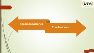 Recomendaciones
Conclusiones
 