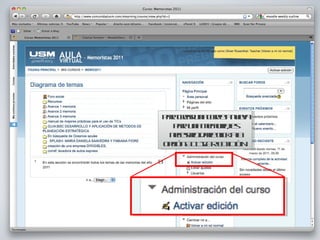 Para crear una carpeta nueva para una memoria, es necesario darle click a la opción ACTIVAR EDICIÓN 