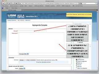 Aquí se escribirá el nombre de la memoria.  Es una sola carpeta tanto para el guía como el correferente. En la descripción se escribirán los nombres del guía y el correferente, y de los memoristas 