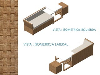 VISTA	
  :	
  ISOMETRICA	
  IZQUIERDA	
  	
  
VISTA : ISOMETRICA LATERAL
 