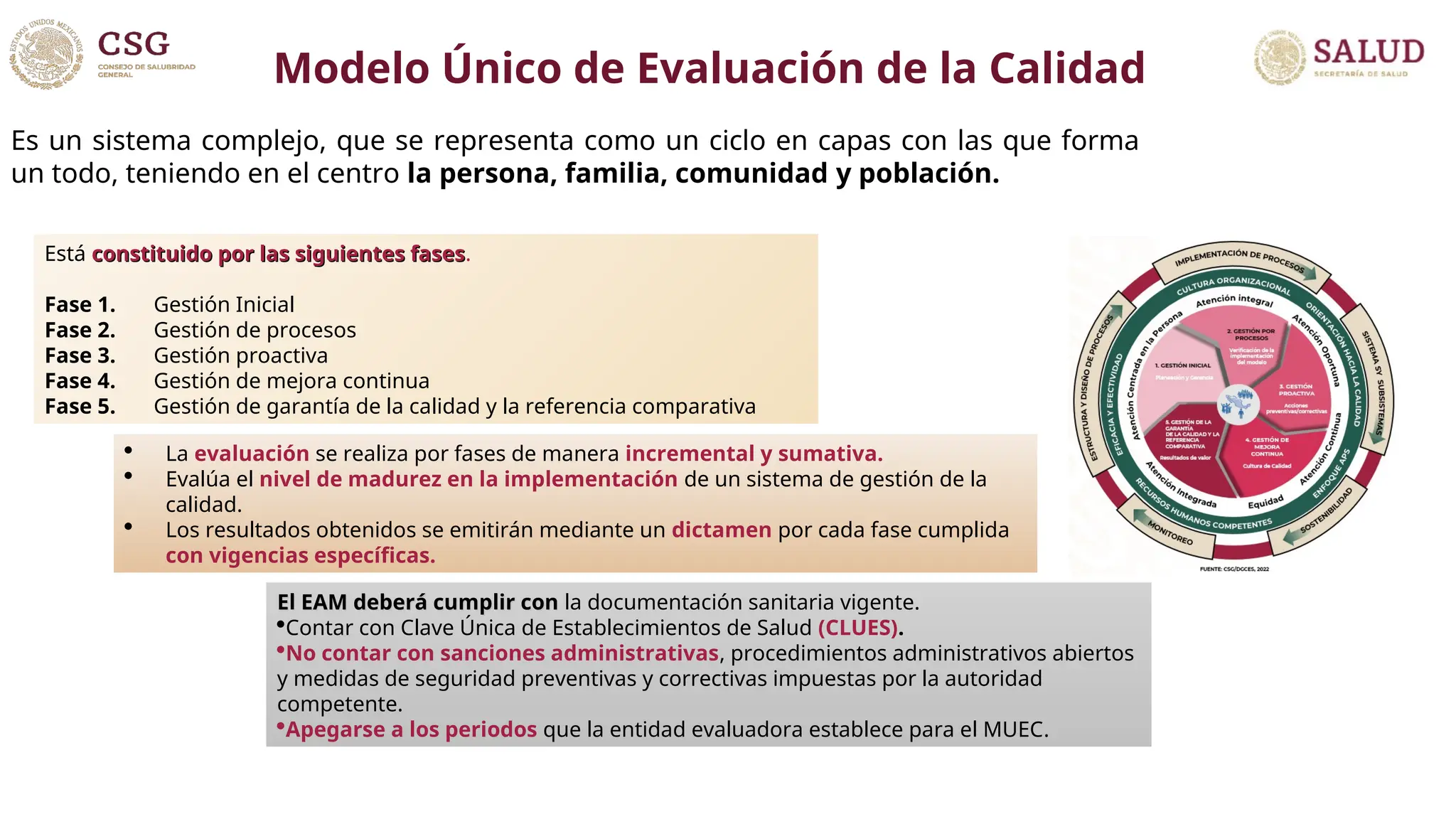 PRESENTACION MODELO UNICO DE EVALUACION DE LA CALIDAD | PPT