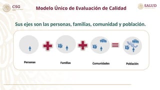 PRESENTACION MODELO UNICO DE EVALUACION DE LA CALIDAD | PPT