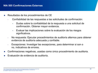 Procedimientos analíticos.