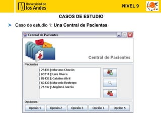 NIVEL 9

                    CASOS DE ESTUDIO
Caso de estudio 1: Una Central de Pacientes
 