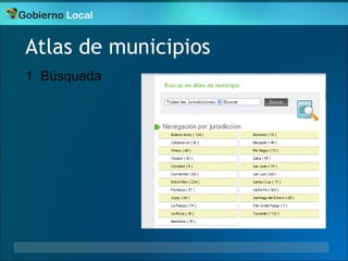 Proyecto portal Municipios de la Argentina




Atlas de municipios
1. Búsqueda
 