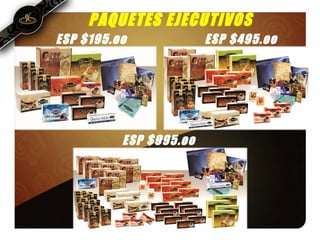 PAQUETES EJECUTIVOS ESP $195.oo ESP $495.oo ESP $995.oo 