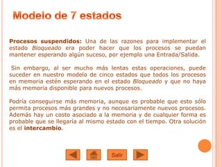 Modelo de 5 estadosSalir