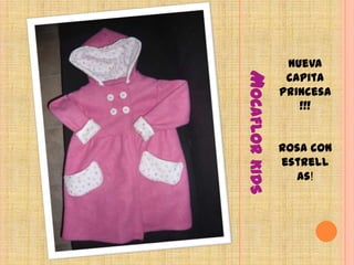 Mocaflor kidsNueva capita princesa!!!Rosa con estrellas!