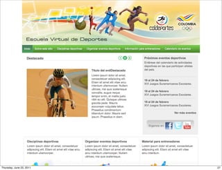 Thursday, June 23, 2011   27
 