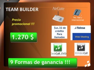 345 $  3 Formas de ganancia !!!  No. Nal y InternacionalPARTNERPrecio promocional !!!
