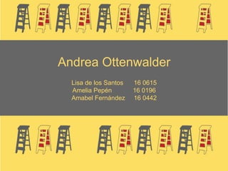 Andrea Ottenwalder
Lisa de los Santos 16 0615
Amelia Pepén 16 0196
Amabel Fernández 16 0442
 