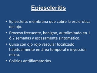 Cirugía por motivos estéticos o recidiva frecuente con crecimiento hacia la cornea.