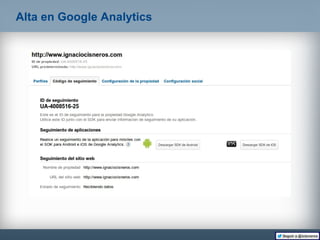 Alta en Google Analytics
 