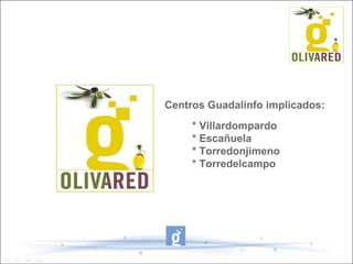 Centros Guadalinfo implicados: * Villardompardo * Escañuela * Torredonjimeno * Torredelcampo 
