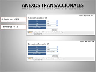 Archivos para el SRI Formularios del SRI 