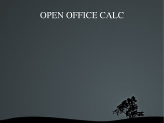 OPEN OFFICE CALC 