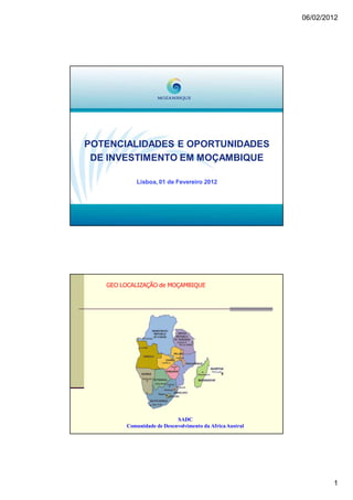 TURISMO MOÇAMBICANO EM PORTUGAL, 2012