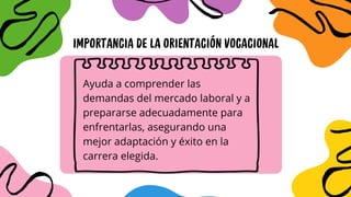 Presentación sobre la importancia de la orientación vocacional. | PDF