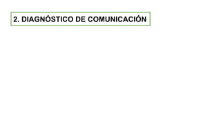 2. DIAGNÓSTICO DE COMUNICACIÓN
 