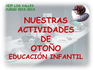 CEIP LOS VALLES
CURSO 2012-2013



       NUESTRAS
      ACTIVIDADES
           DE
         OTOÑO
 EDUCACIÓN INFANTIL
 