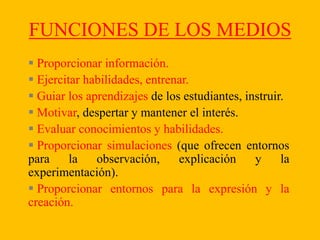 La plataforma tecnológica (hardware); sirve de soporte y facilita el acceso al material.