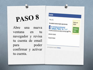 Abre una nueva
ventana en tu
navegador y revisa
tu cuenta de email
para poder
confirmar y activar
tu cuenta.
 