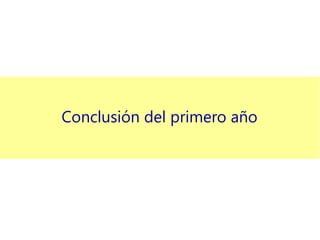 Conclusión del primero año
 