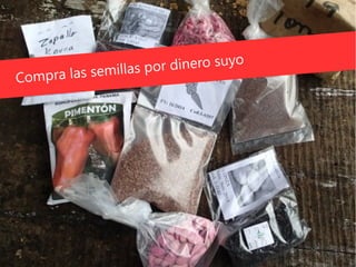 Compra las semillas por dinero suyo
 