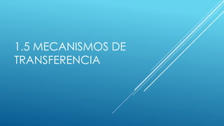 1.5 MECANISMOS DE
TRANSFERENCIA
 