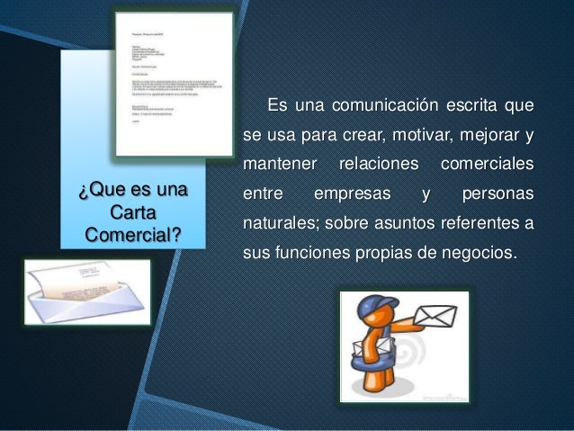La Carta Comercial. Características. Estructura.