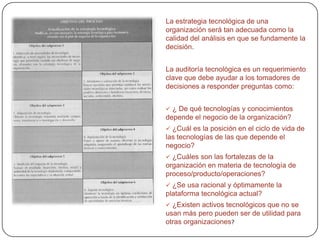 El desarrollo de tecnología es para asegurar una posición de liderazgo o de ventaja competitiva. La progresión tecnológica involucra a la tecnología y a las finanzas.