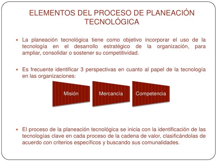 PLANEACION TECNOLOGICA PLANEACION TECNOLOGICA