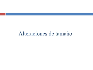 Alteraciones de tamaño
 