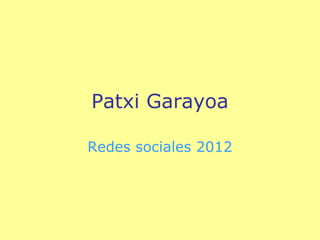 Patxi Garayoa

Redes sociales 2012
 