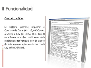 FuncionalidadReporte de RepuestosSe generara una hoja de Excel con todas las descripciones de las piezas de un presupuesto, con el objetivo de permitir se envíe a las casas de repuestos para su cotizacion .