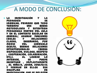 Experimentales (investigación pedagógica)Modelo Pedagógico Holístico, IAN FRANCESCO Giovanny