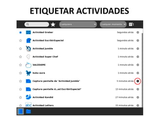 ETIQUETAR ACTIVIDADES

 
