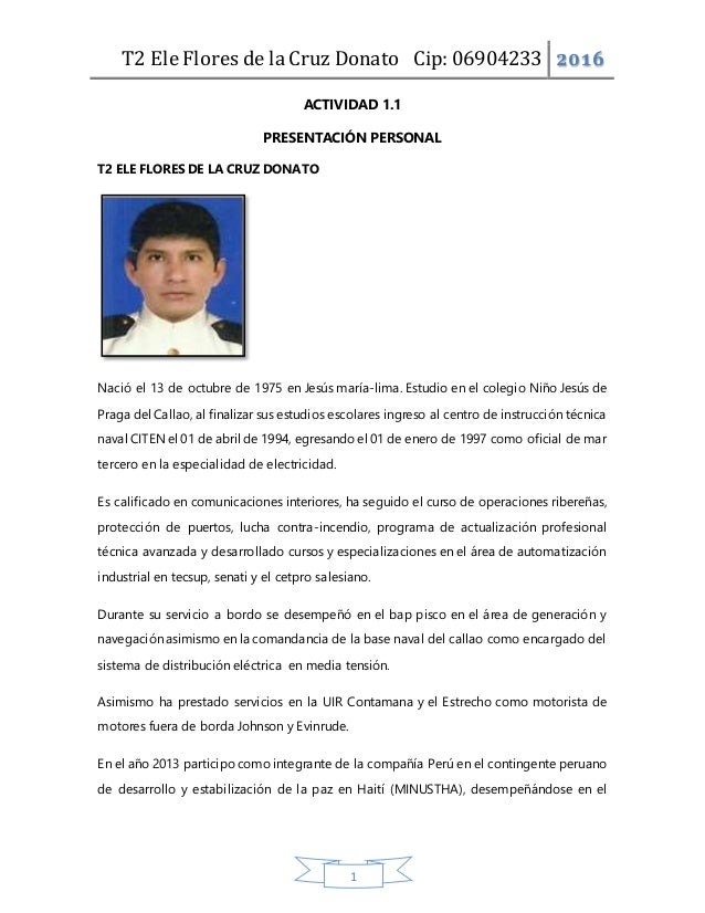 Presentacion personal