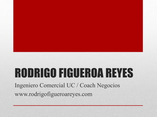 RODRIGO FIGUEROA REYES
Ingeniero Comercial UC / Coach Negocios
www.rodrigofigueroareyes.com
 