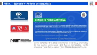 PETIC – Ejecución- Política de Seguridad
 