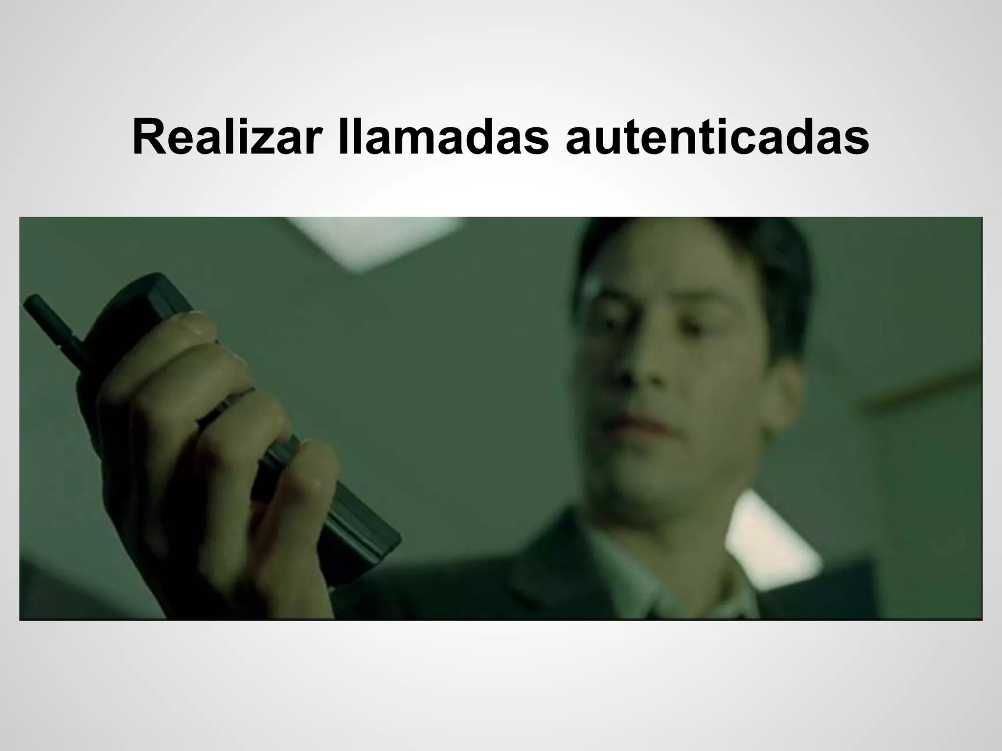 Realizar llamadas autenticadas
 
