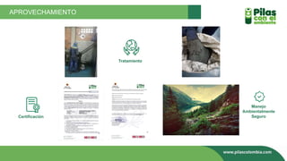 APROVECHAMIENTO
Tratamiento
Certificación
Manejo
Ambientalmente
Seguro
 