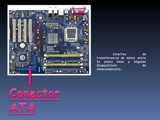 Interfaz de transferencia de datos entre la placa base y algunos dispositivos de almacenamiento.  